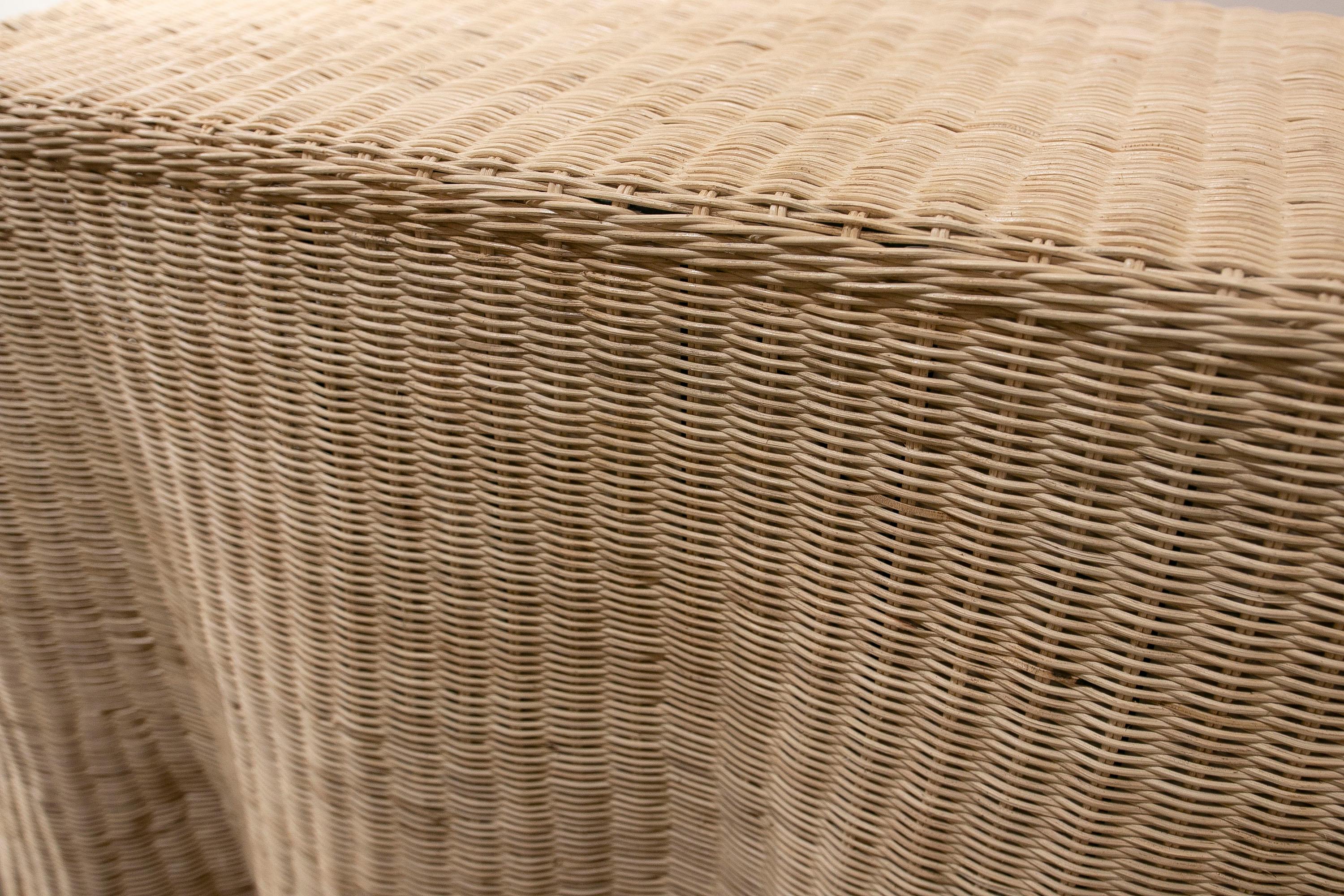 Handmade Rattan Console with iron Frame For Sale 3