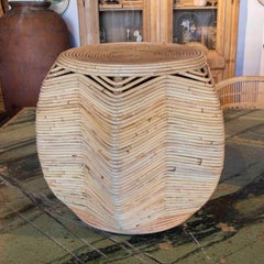 Handmade Rattan Stool with Round Seat and Star Shape