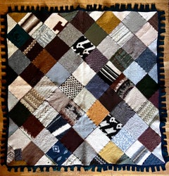 Handmade Recycled Wool Sweater Throw Blanket by Crispina Ffrench, USA