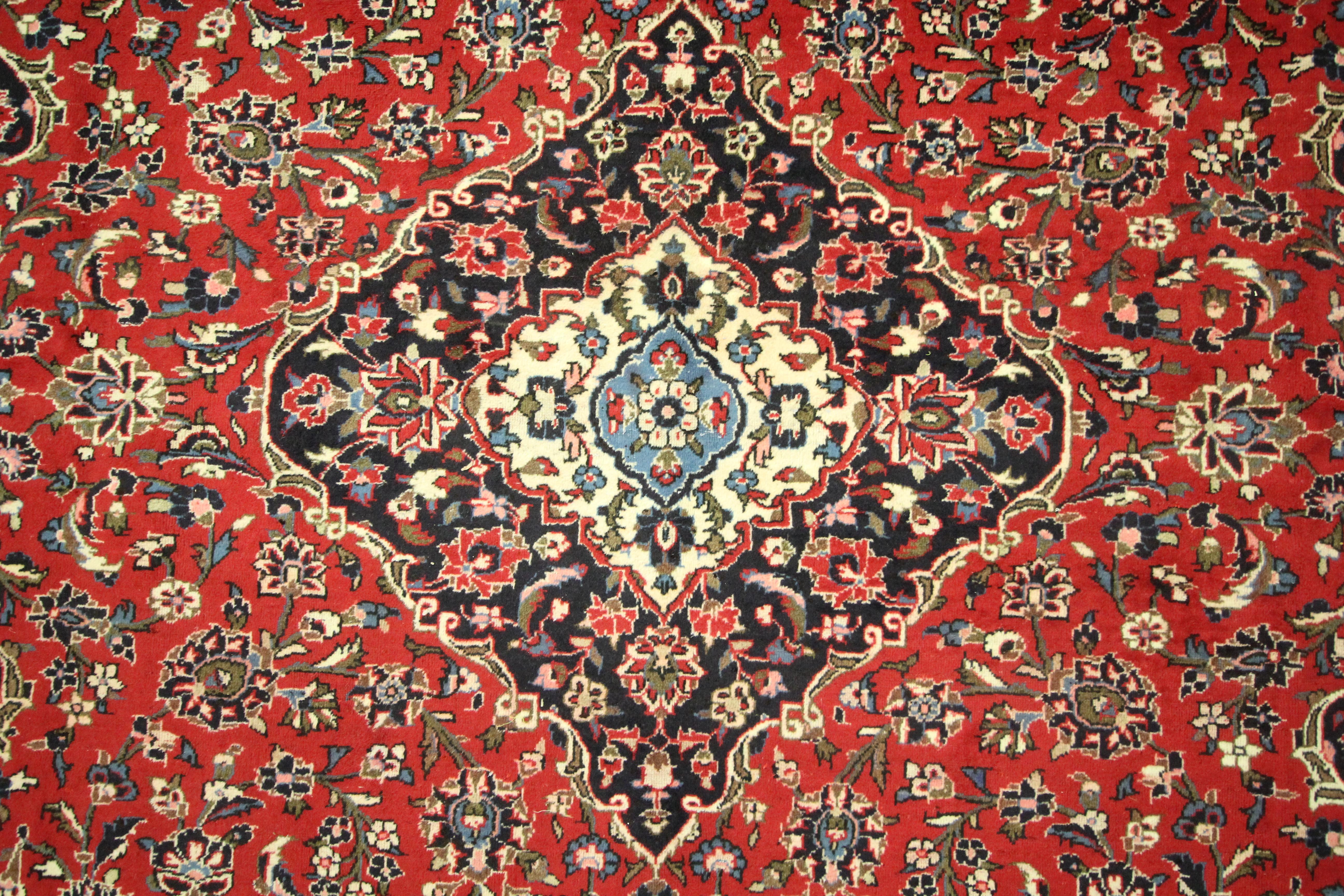 Handmade Red Oriental Area Rug Traditional Floral Carpet Living Room Rug For Sale 2
