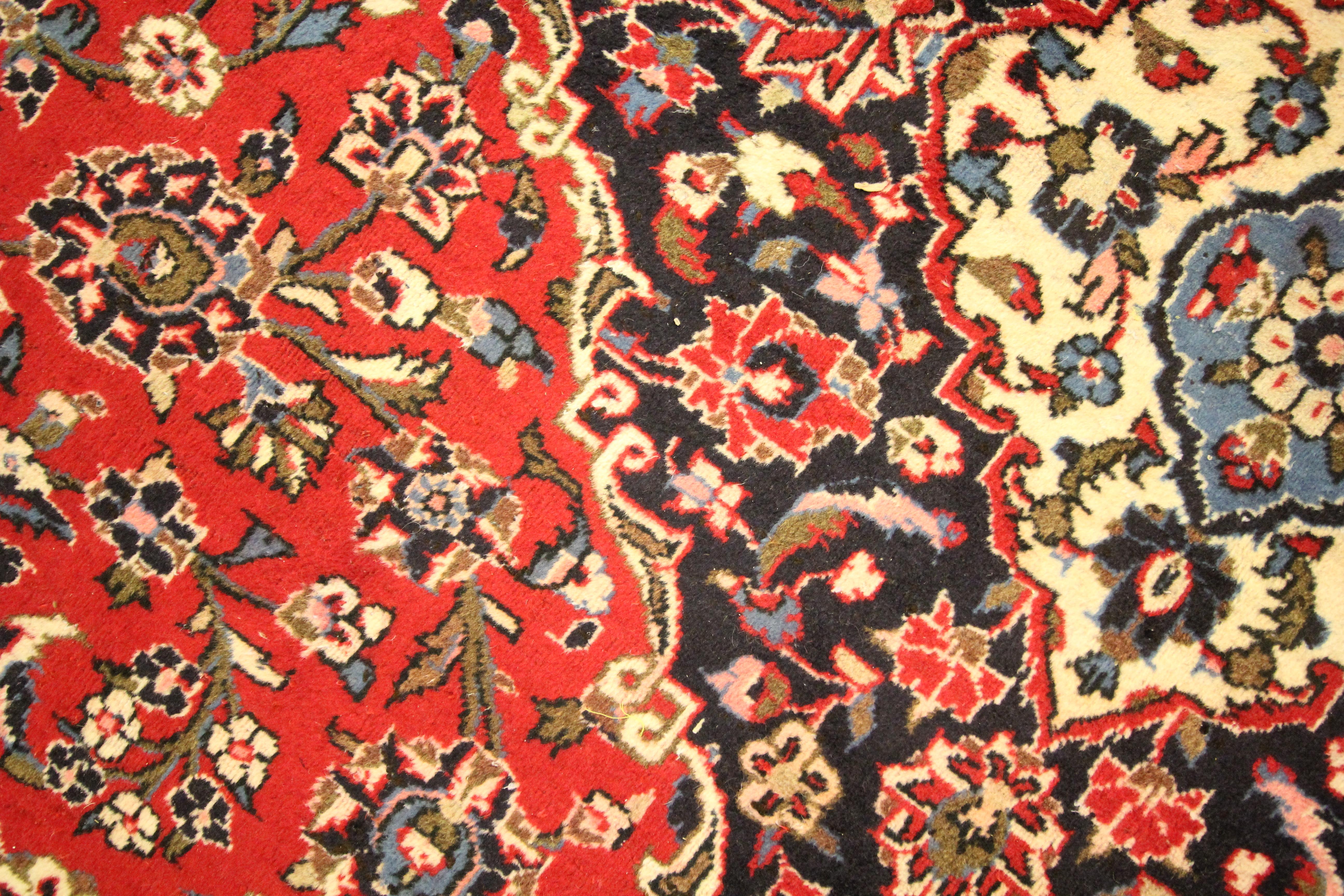 Handmade Red Oriental Area Rug Traditional Floral Carpet Living Room Rug For Sale 3