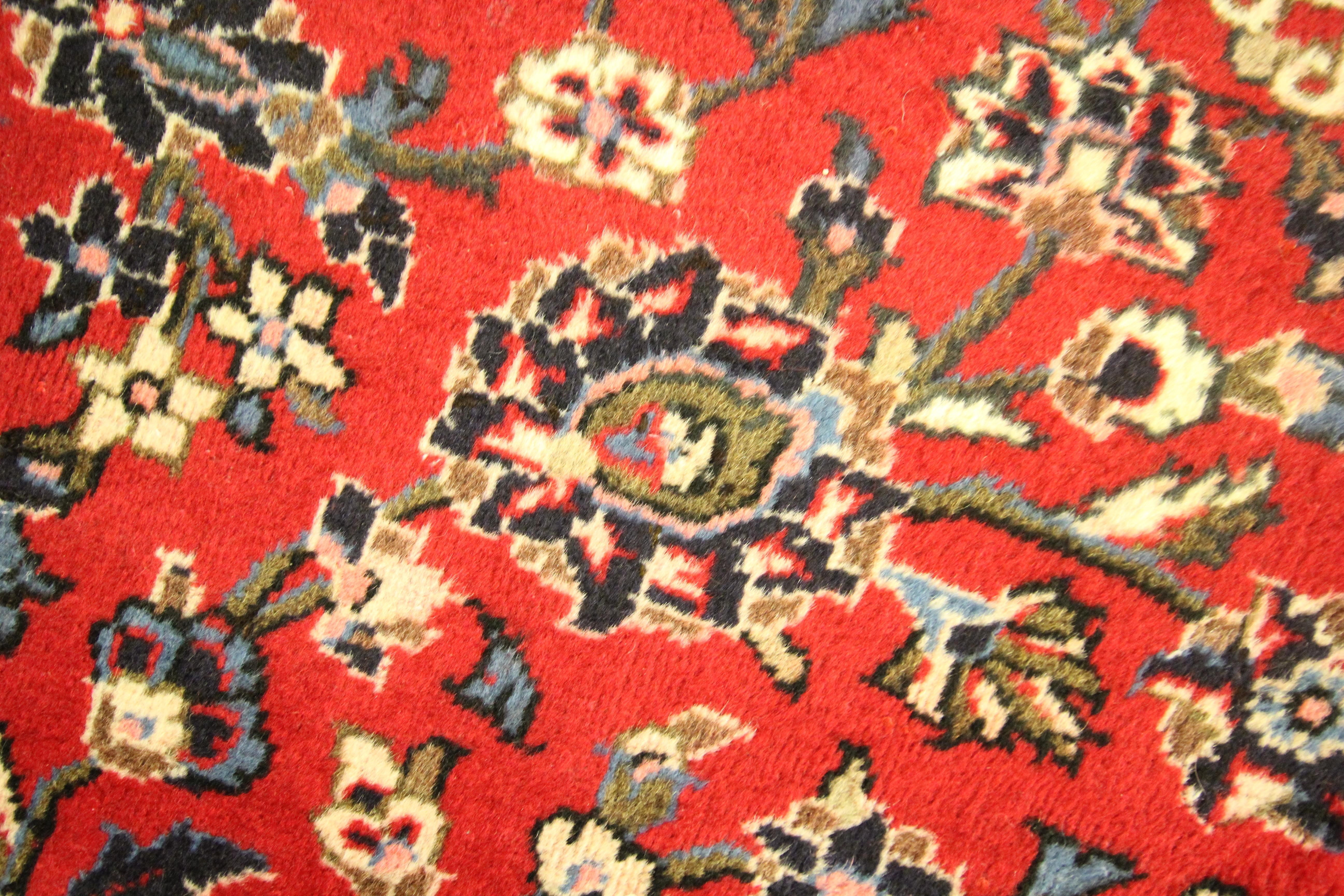 Handmade Red Oriental Area Rug Traditional Floral Carpet Living Room Rug For Sale 6