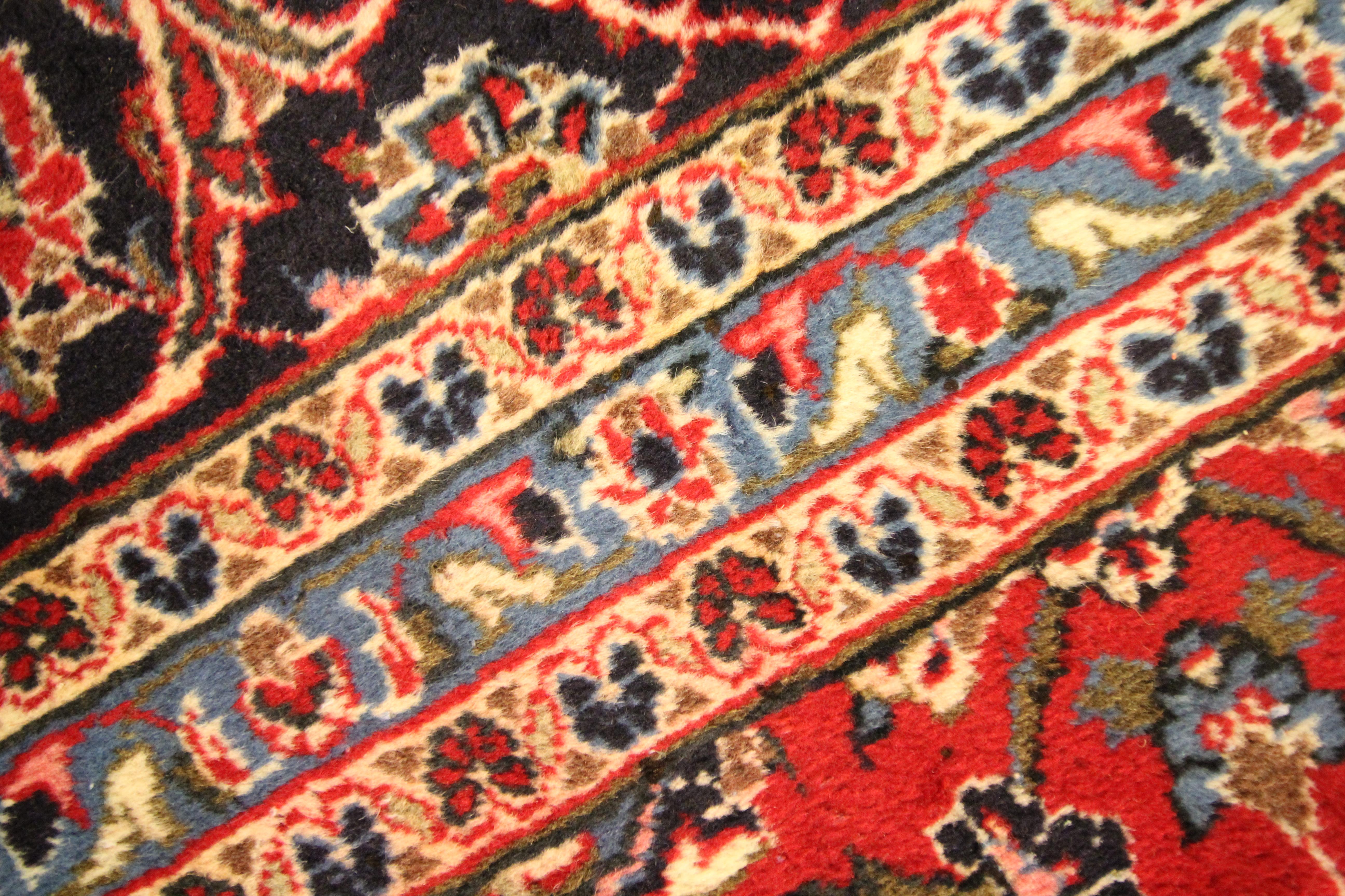 Handmade Red Oriental Area Rug Traditional Floral Carpet Living Room Rug For Sale 7