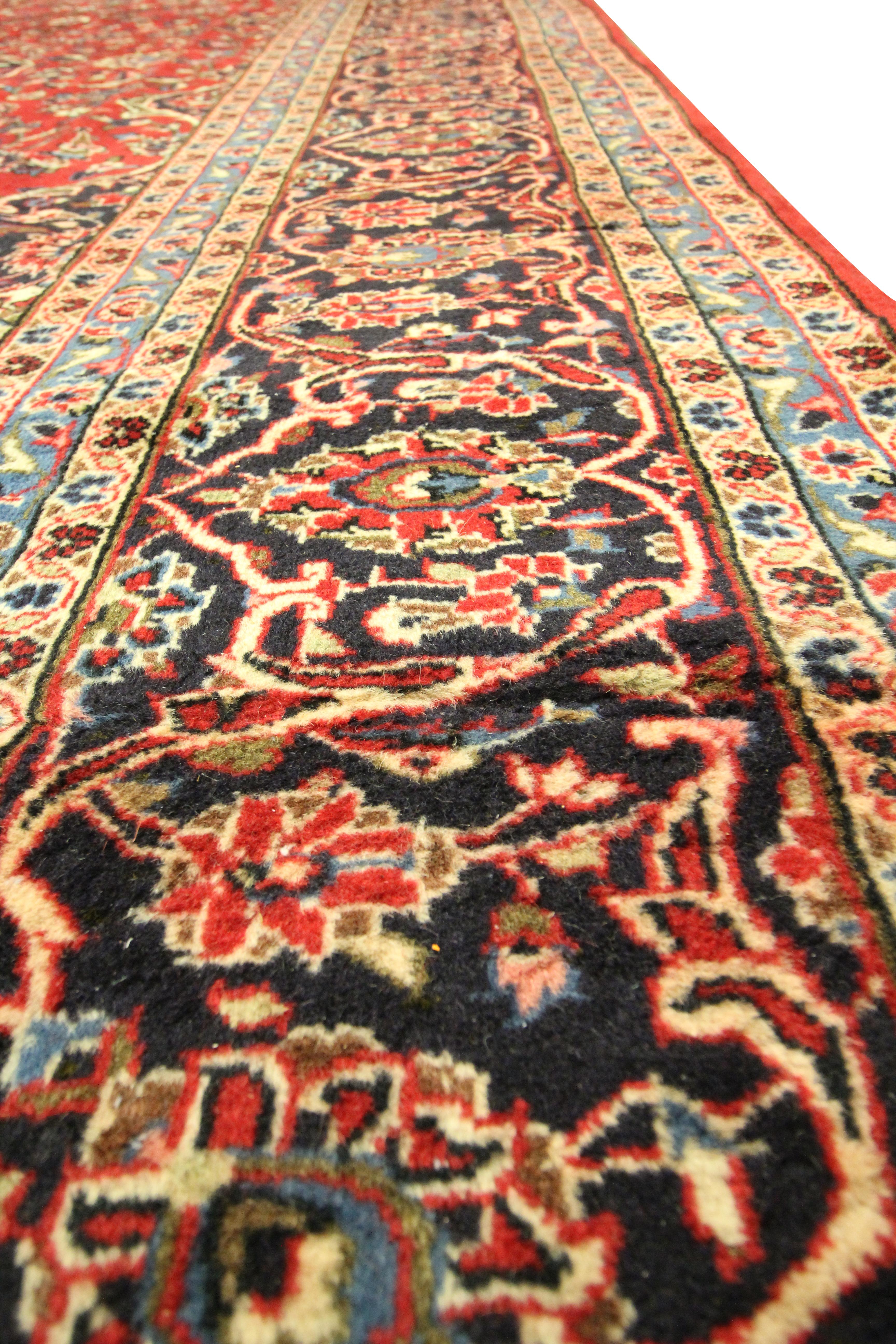 Azerbaijani Handmade Red Oriental Area Rug Traditional Floral Carpet Living Room Rug For Sale