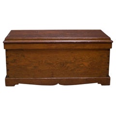 Handmade Redwood Tool Chest with Inner Tray, C.1950