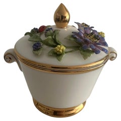 Handgefertigte Relief Gießen Porzellan Dekorative Brombeeren Design Zuckerdose