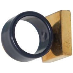 Handmade Ring Cabinet Door Drawer Handle with Solid Brass Back