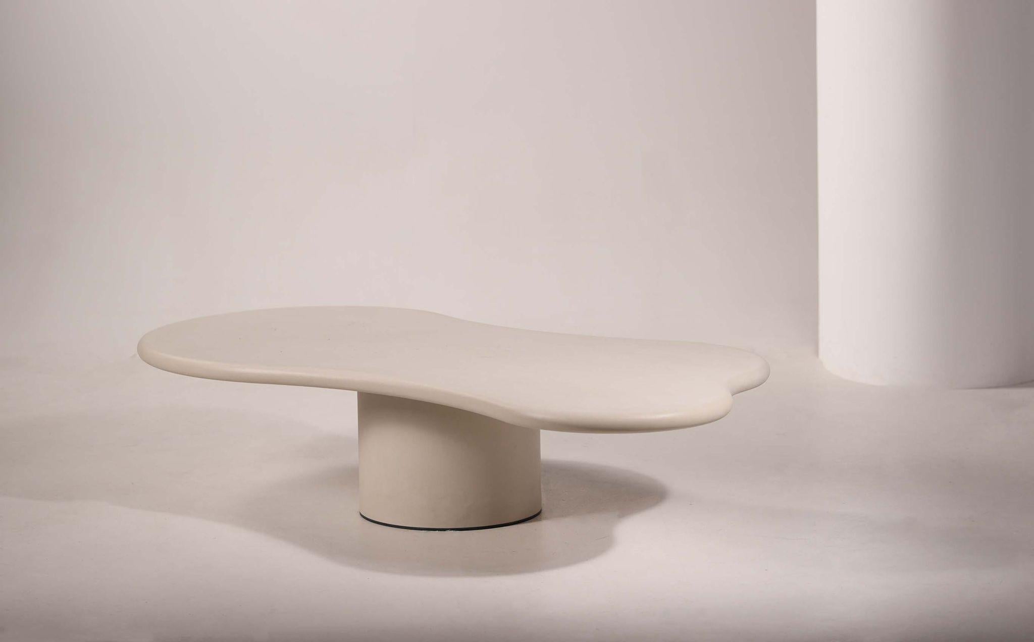 Handmade Rock-Shaped Natural Plaster Table Set by Philippe Colette In New Condition In Geneve, CH
