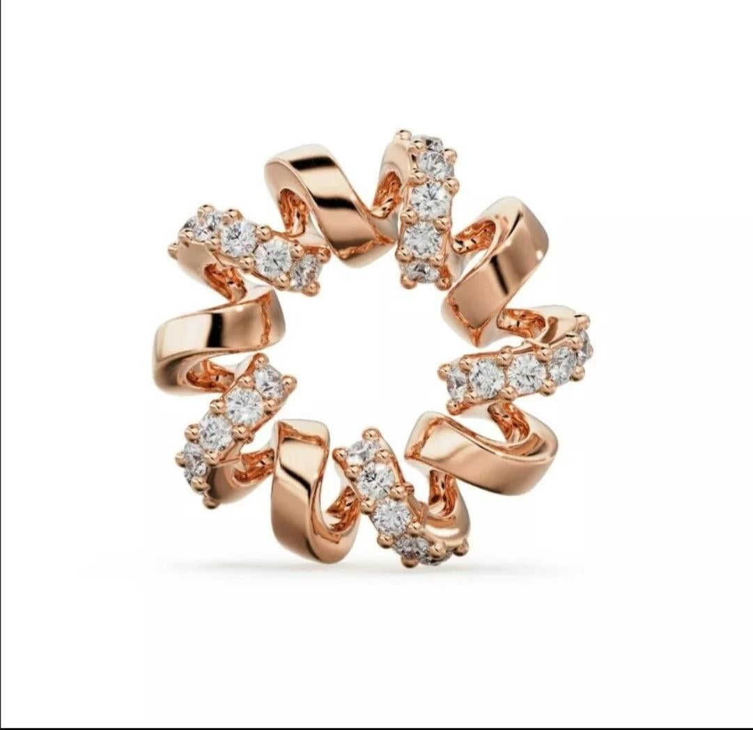 Perline distanziatrici di charme rotonde fatte a mano per collane e bracciali in oro 14K con diamanti. In condizioni Nuovo in vendita a Chicago, IL