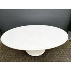 Handmade Round Outdoor Dining Table 120 by Philippe Colette