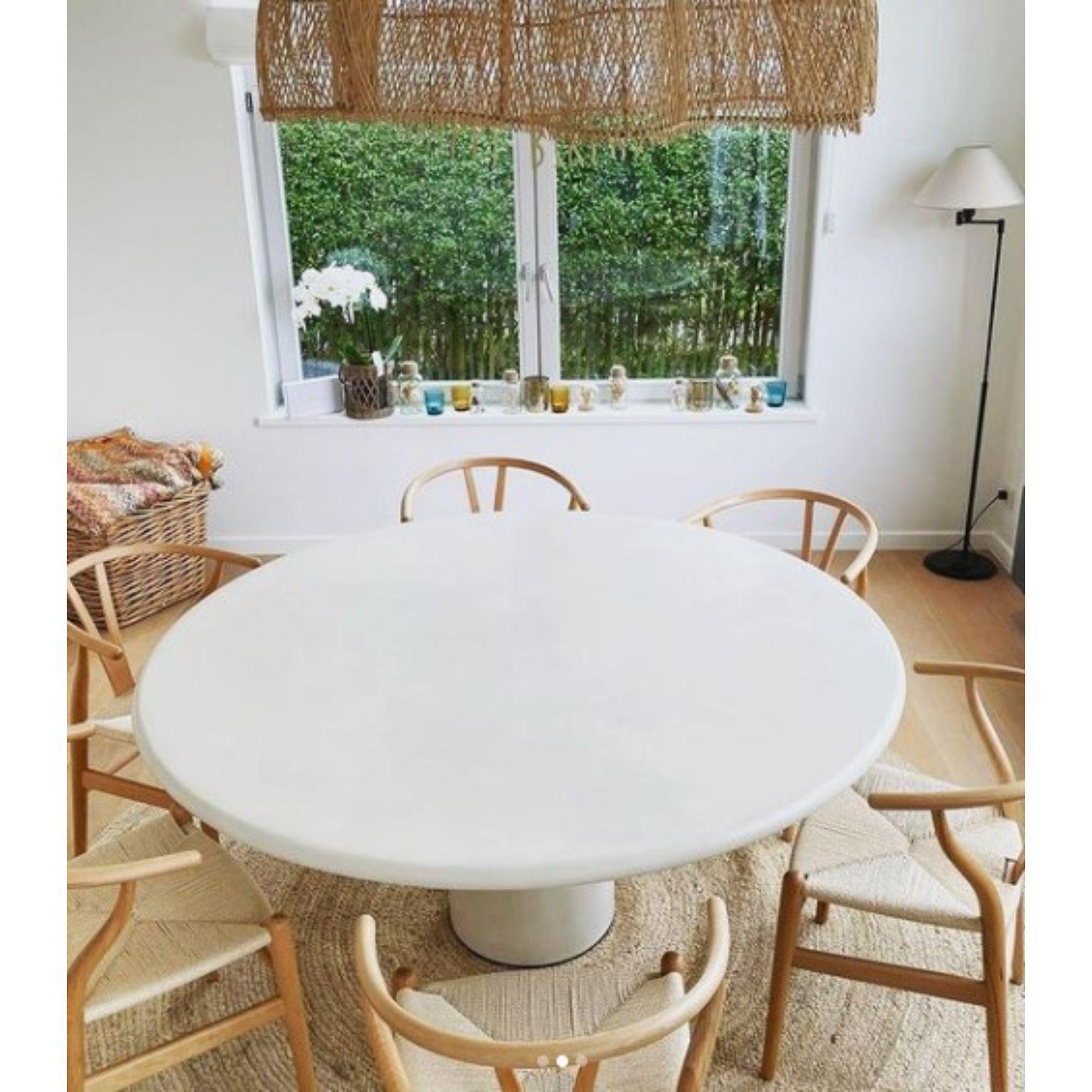 Handmade Round Outdoor Dining Table 120 by Philippe Colette In New Condition For Sale In Geneve, CH