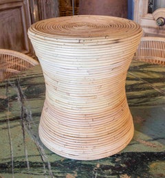 Handmade Round Rattan Stool