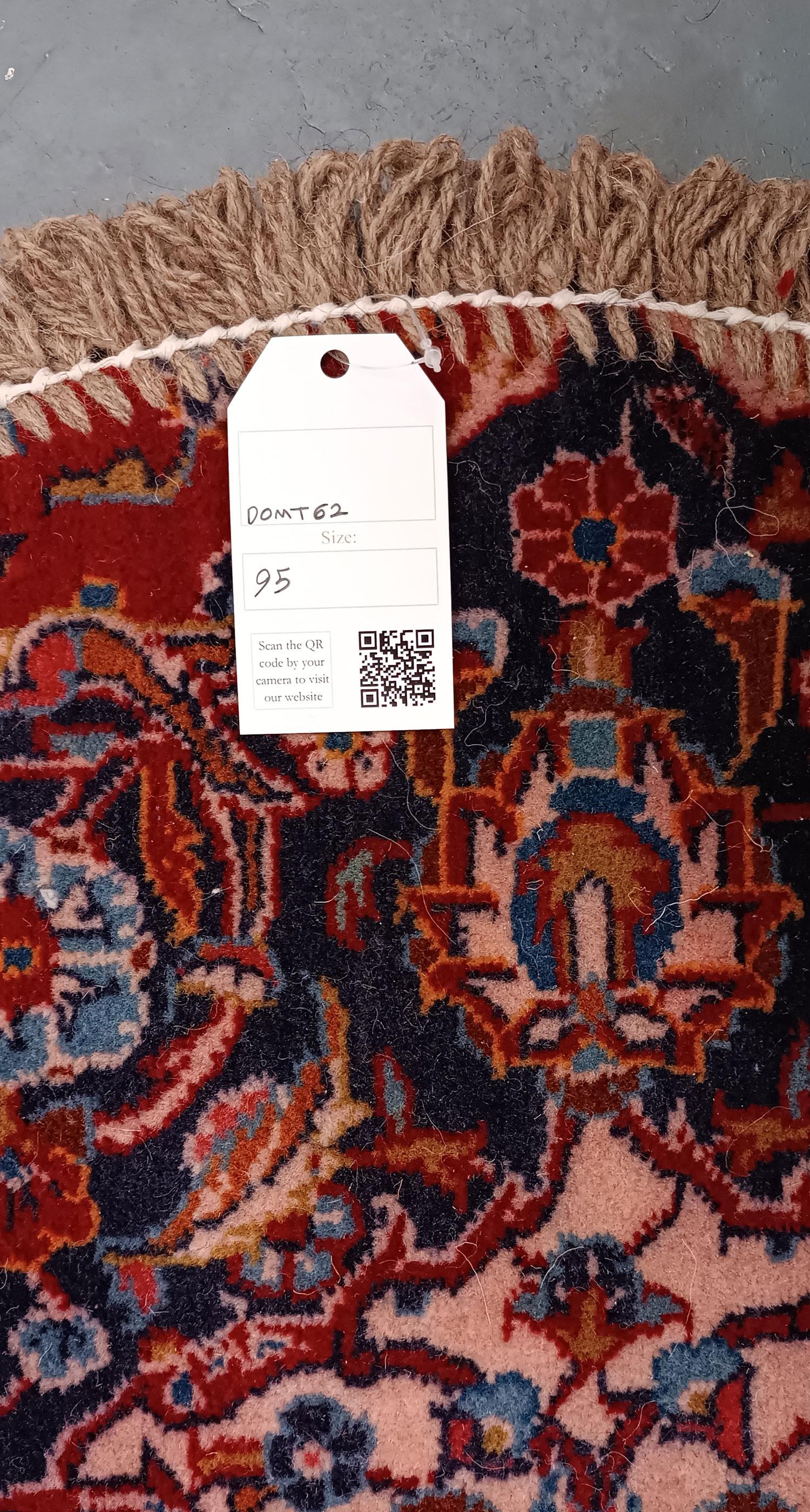 Handgefertigter runder Teppich Doormat Orientalischer runder, Innenteppich, Teppich, Teppichmatt, Eingangsweg (Ende des 20. Jahrhunderts) im Angebot