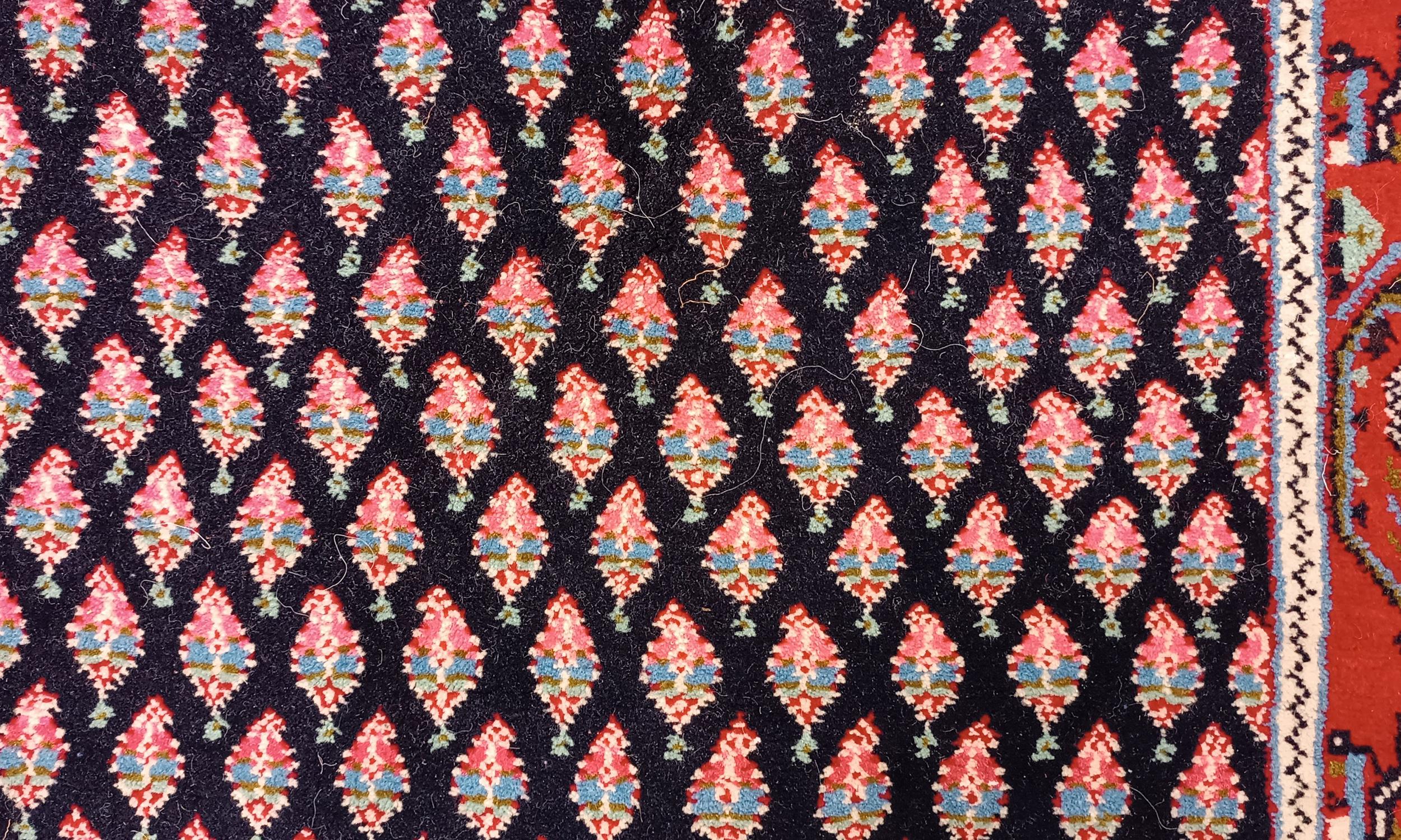 Handgefertigter runder Teppich Doormat Orientalischer runder, Innenteppich, Teppich, Teppichmatt, Eingangsweg (Ende des 20. Jahrhunderts) im Angebot