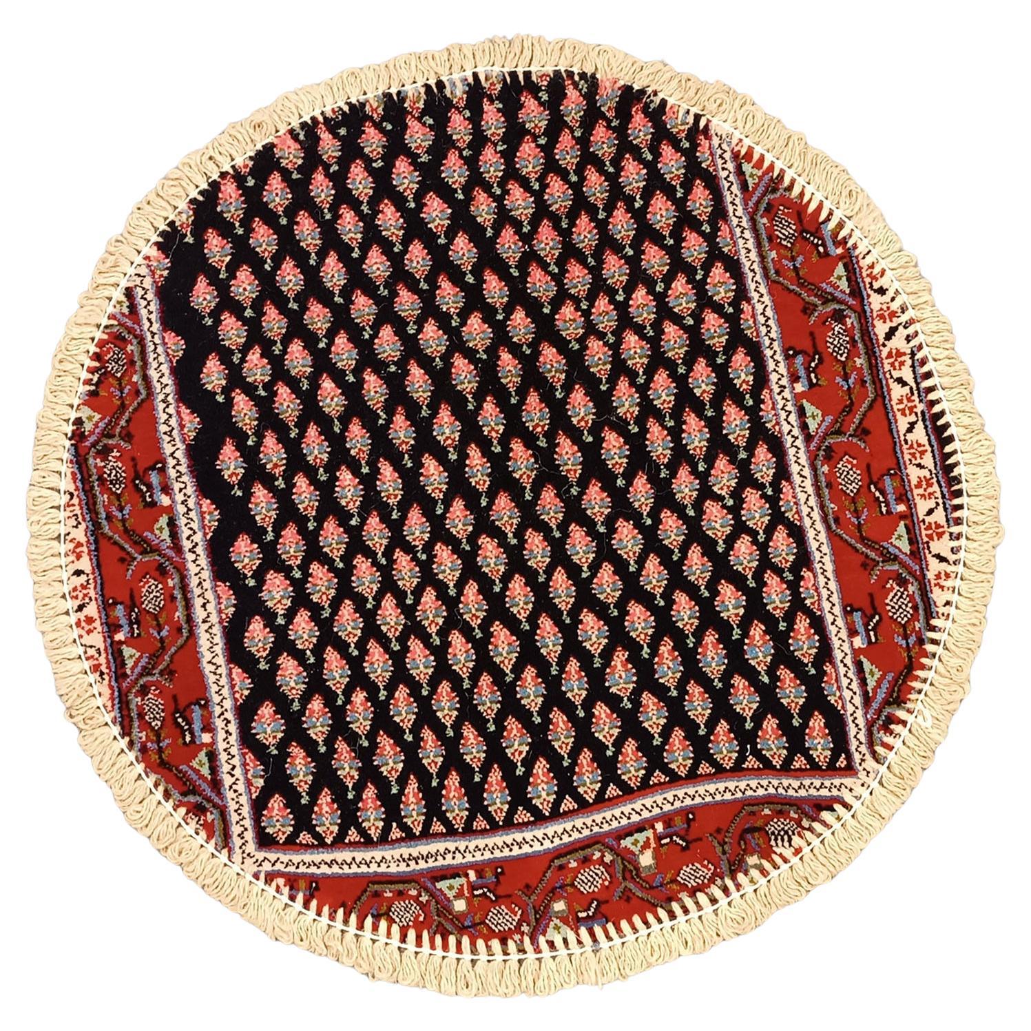 Handmade Round Rug Doormat Oriental Circular Interior Carpet Mat Entrance Way