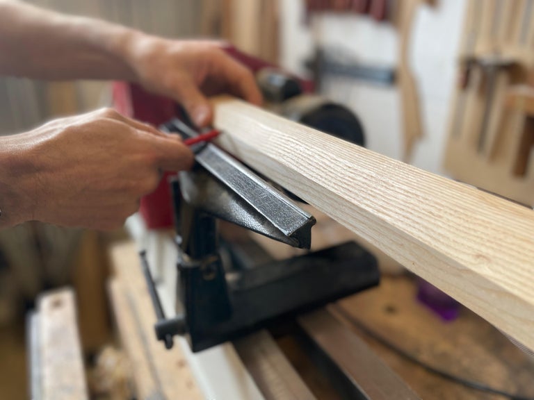 Handmade Round Table, with Screw in Legs, Solid English Ash, Made by Loose Fit For Sale at 1stDibs