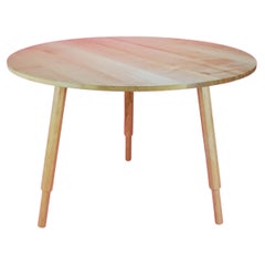 Handmade Round Table, with Screw in Legs, Solid English Ash, Made by Loose Fit