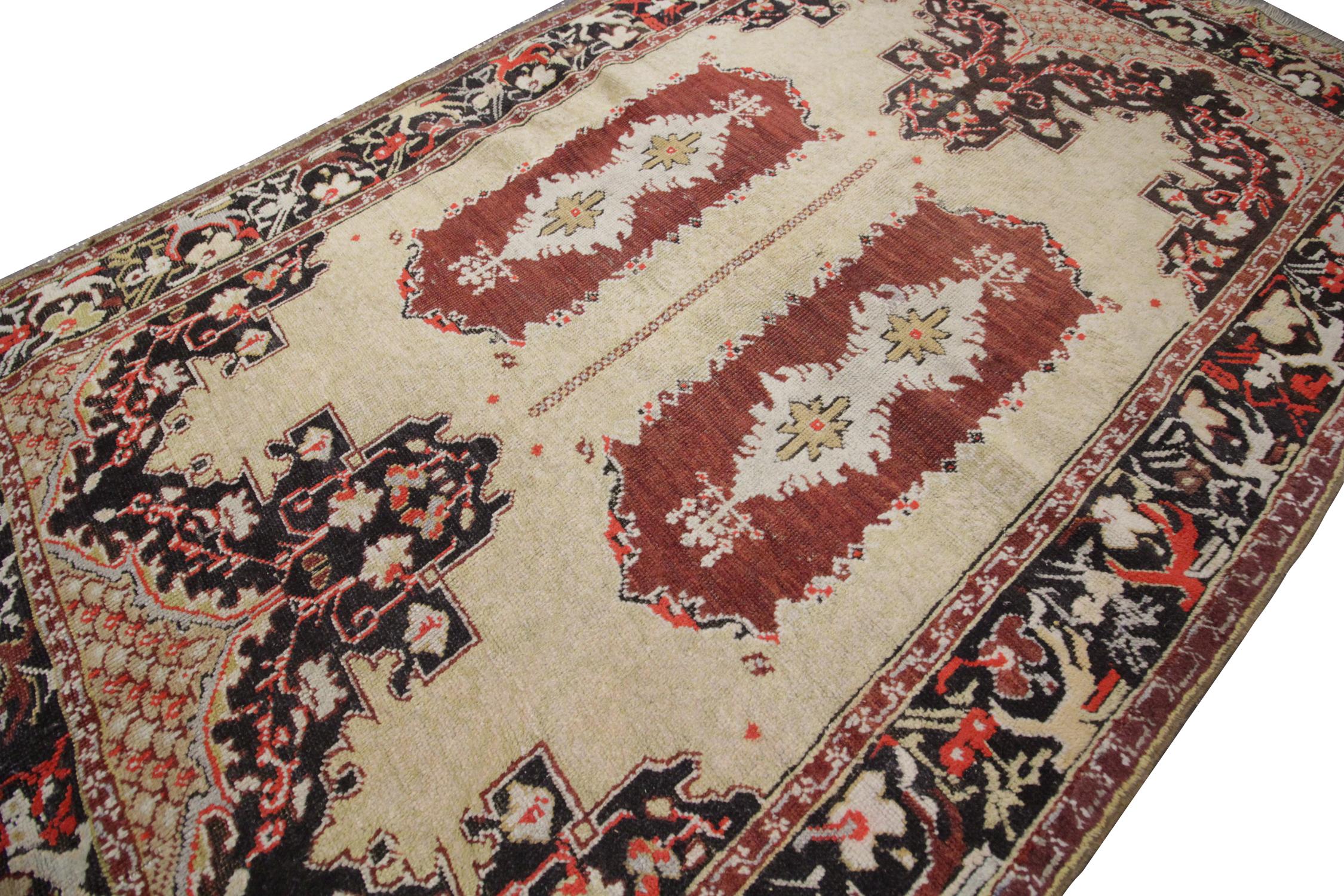 Tribal Tapis de salon turc ancien fait à la main, tapis traditionnels orientaux en vente
