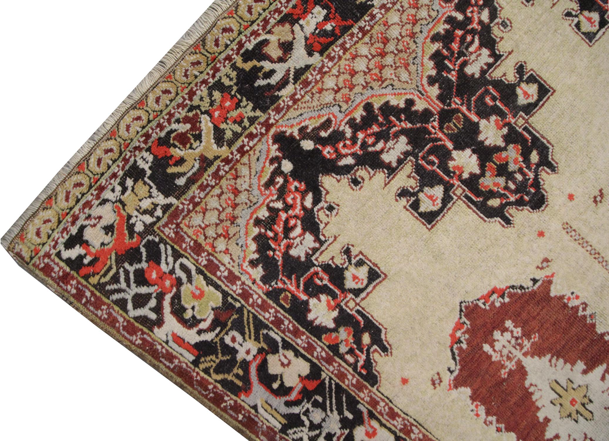Turc Tapis de salon turc ancien fait à la main, tapis traditionnels orientaux en vente