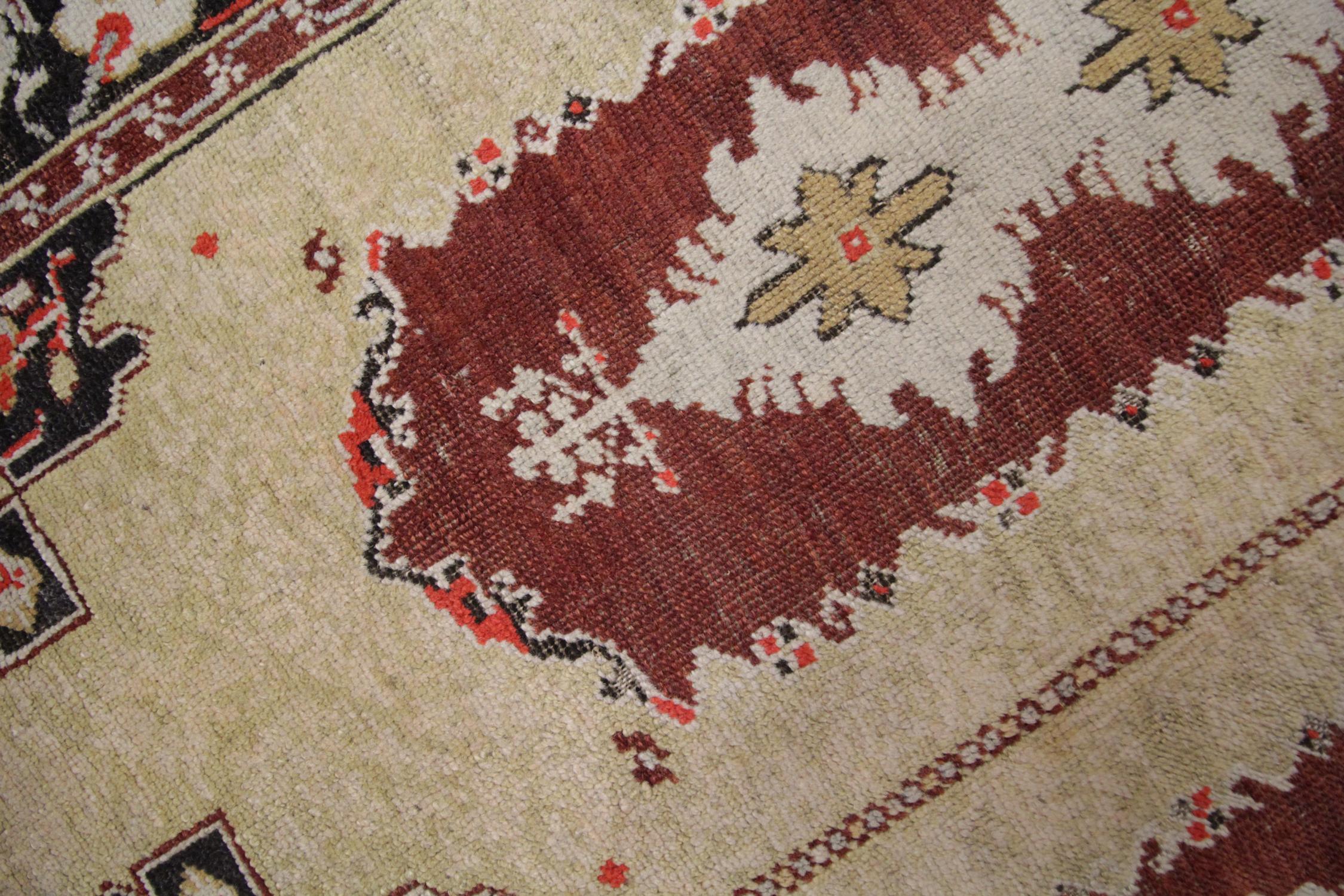 Coton Tapis de salon turc ancien fait à la main, tapis traditionnels orientaux en vente