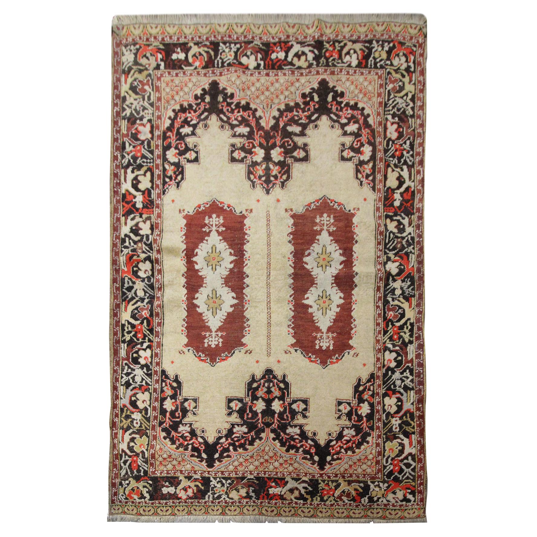 Tapis de salon turc ancien fait à la main, tapis traditionnels orientaux en vente