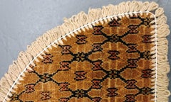 Handmade Rug Doormat Brown Rug Half Circular Interior Carpet Mat Entrance Way