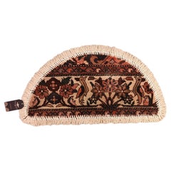 Handmade Rug Doormat Floral Rug Half Circular Interior Carpet Mat Entrance Way
