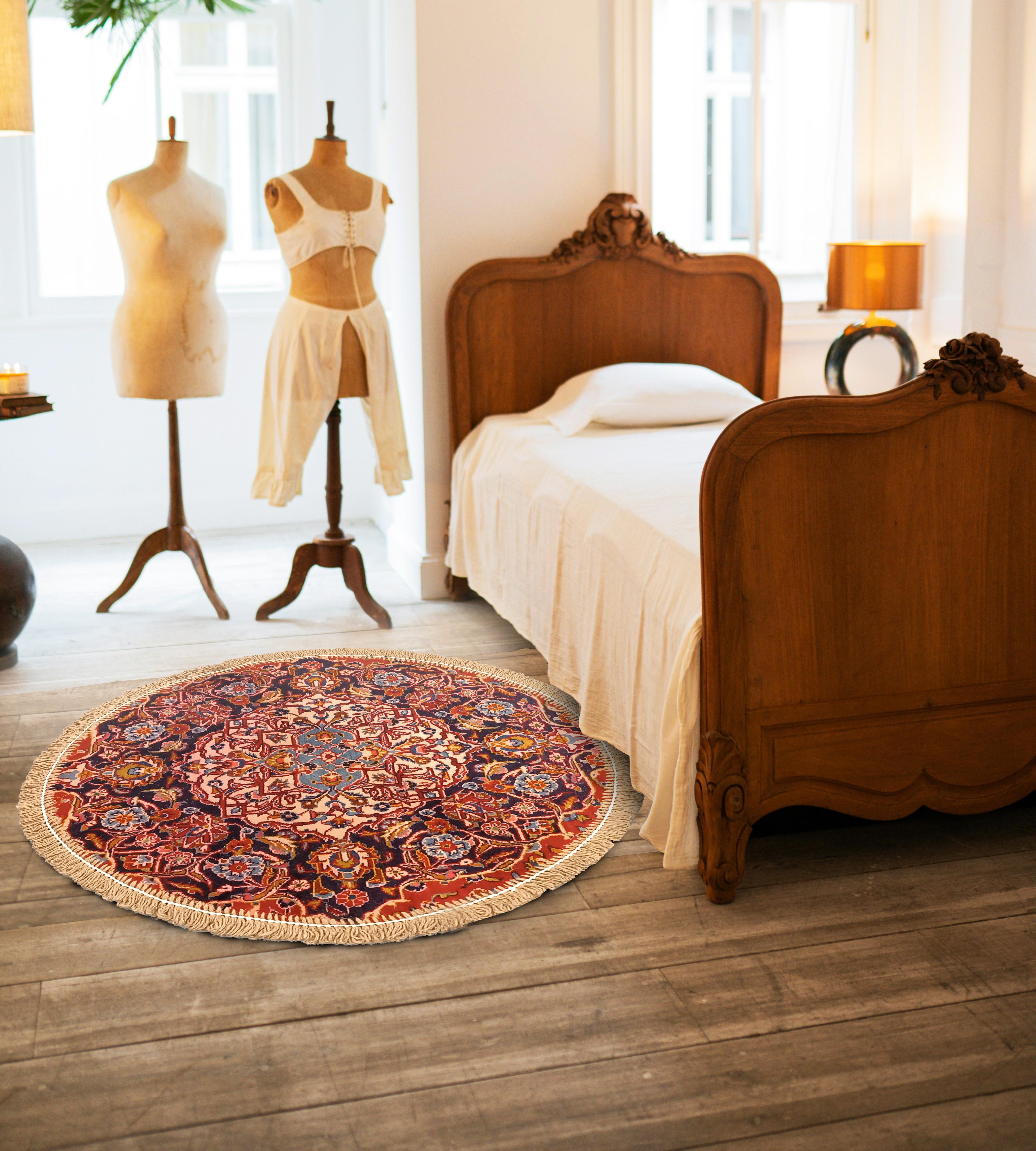 Handmade Rug Doormat Oriental Rug Half Circular Interior Carpet Mat Entrance Way For Sale 2