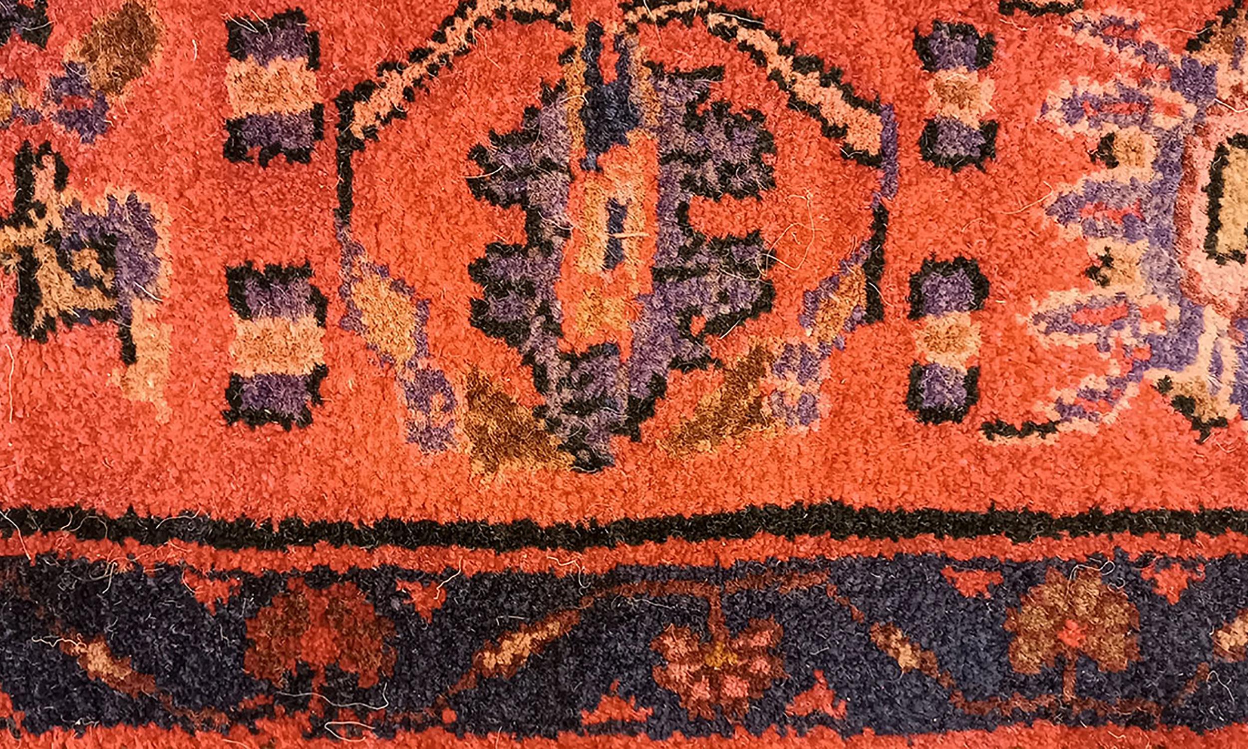Art Deco Handmade Rug Doormat Oriental Rug Half Circular Interior Carpet Mat Entrance Way For Sale