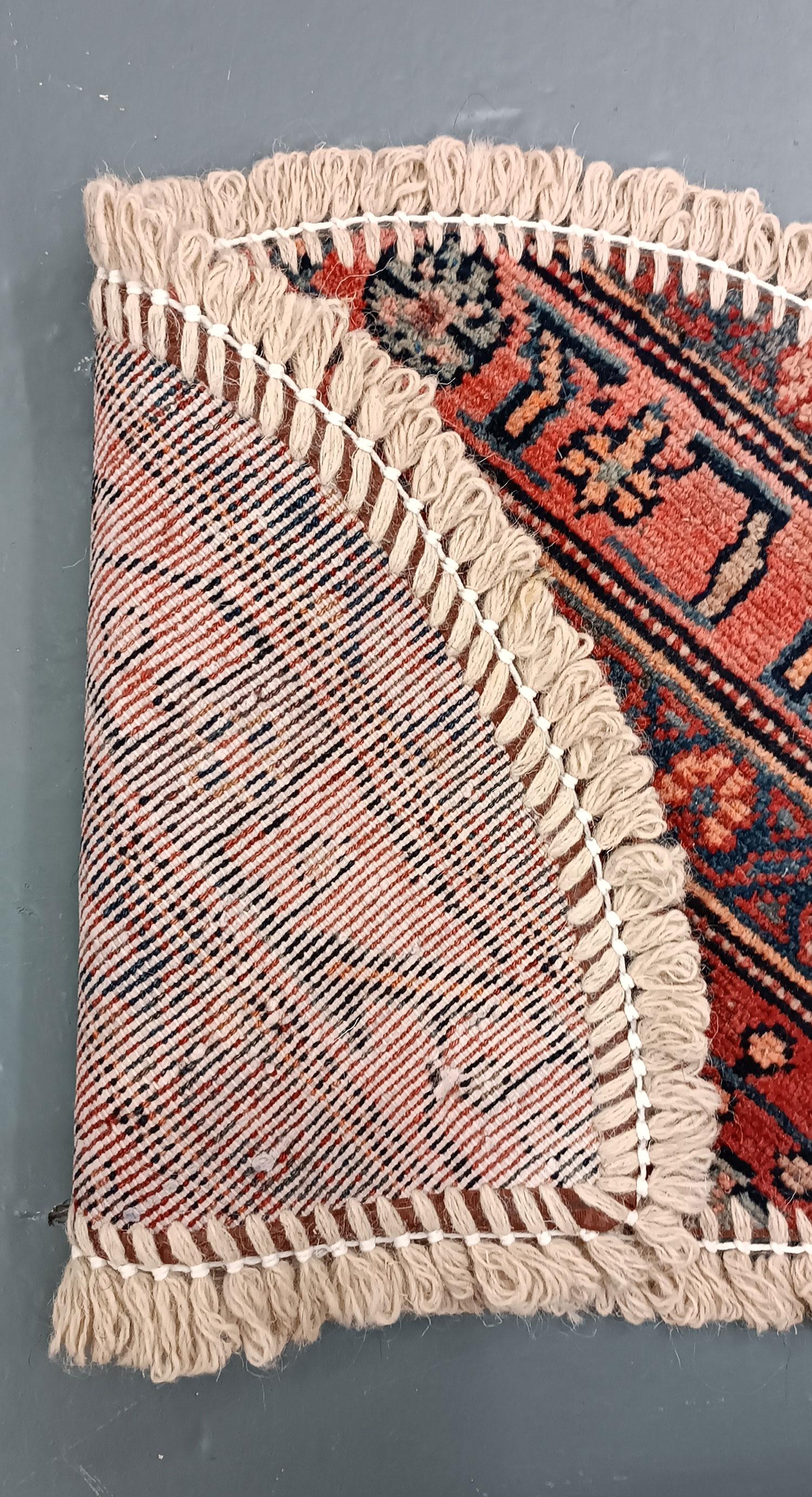 Azerbaijani Handmade Rug Doormat Oriental Rug Half Circular Interior Carpet Mat Entrance Way For Sale