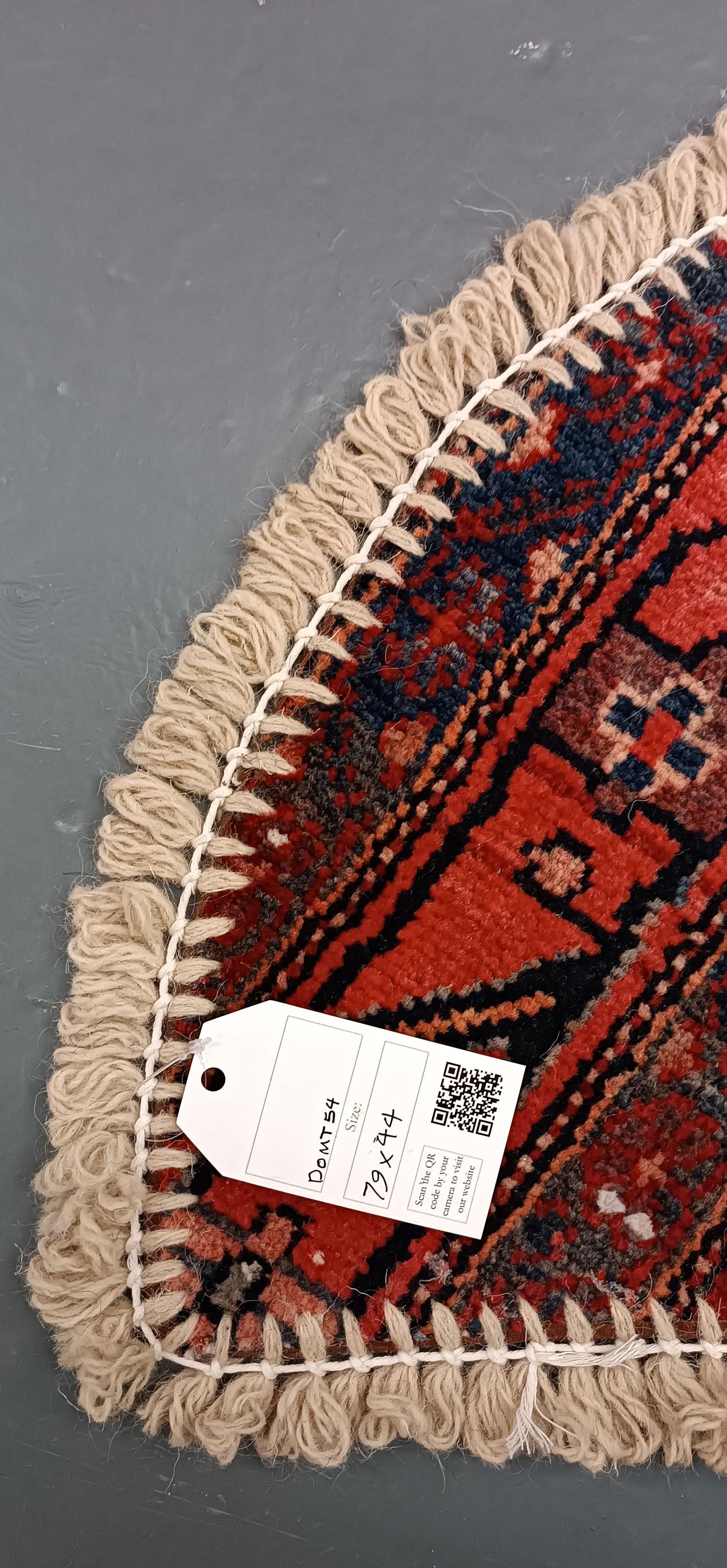 Vegetable Dyed Handmade Rug Doormat Oriental Rug Half Circular Interior Carpet Mat Entrance Way For Sale