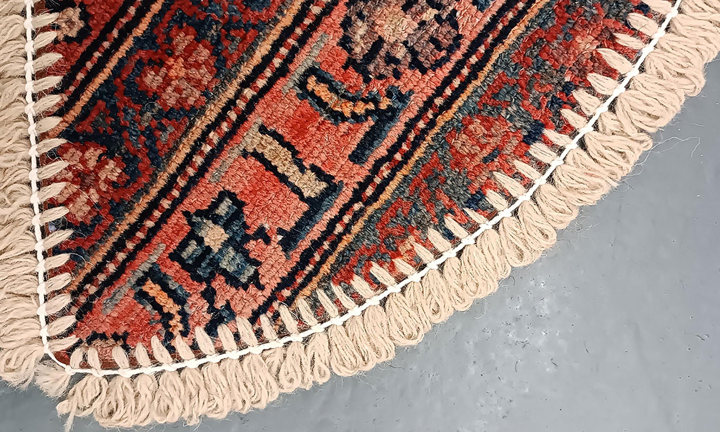 Handmade Rug Doormat Oriental Rug Half Circular Interior Carpet Mat Entrance Way For Sale 1