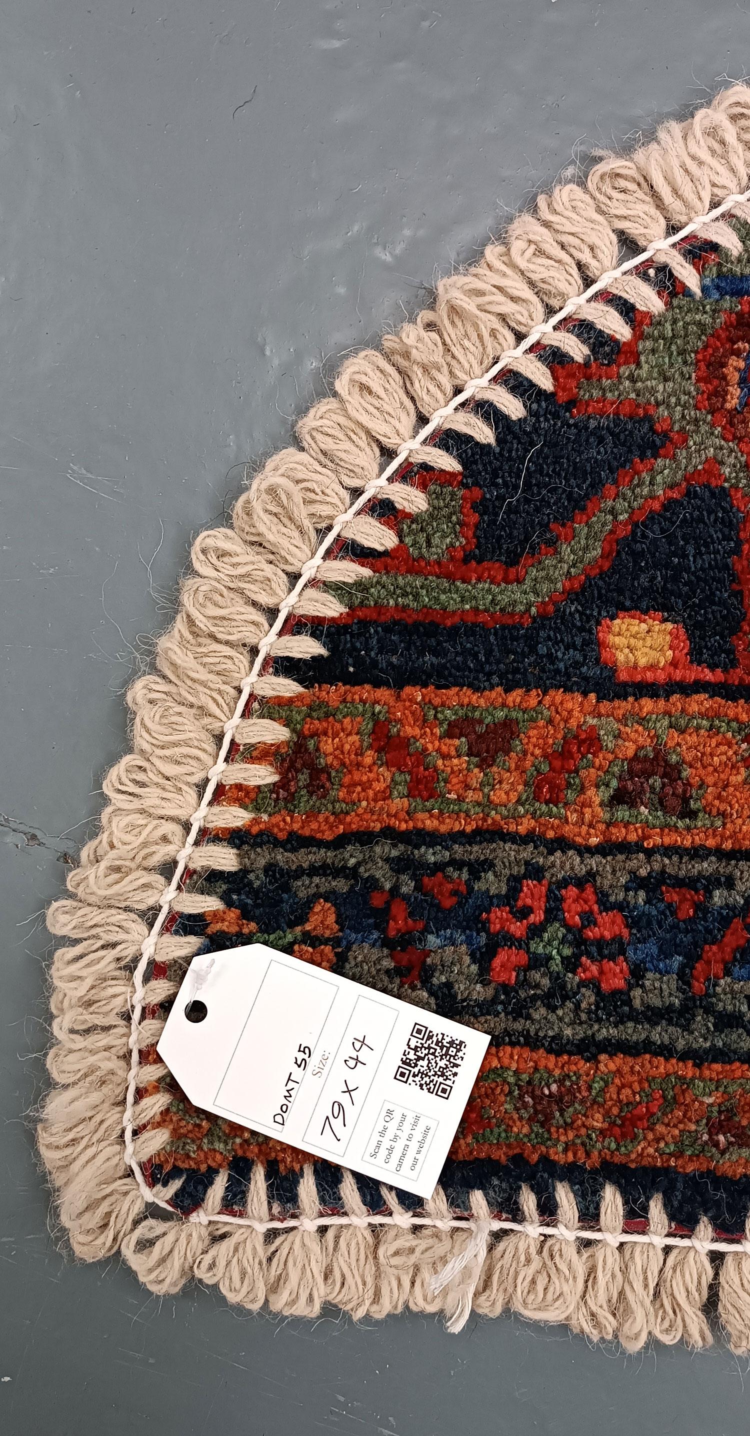 Handmade Rug Doormat Oriental Rug Half Circular Interior Carpet Mat Entrance Way For Sale 1