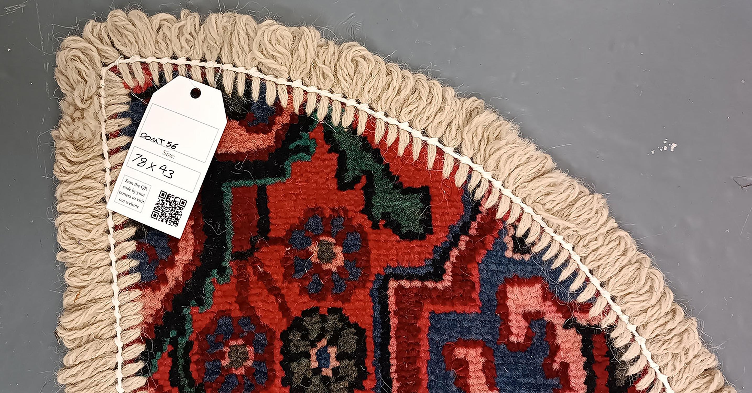 Handmade Rug Doormat Oriental Rug Half Circular Interior Carpet Mat Entrance Way For Sale 1