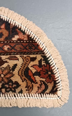 Handmade Rug Doormat Oriental Rug Semi Circular Interior Carpet Mat Entrance Way