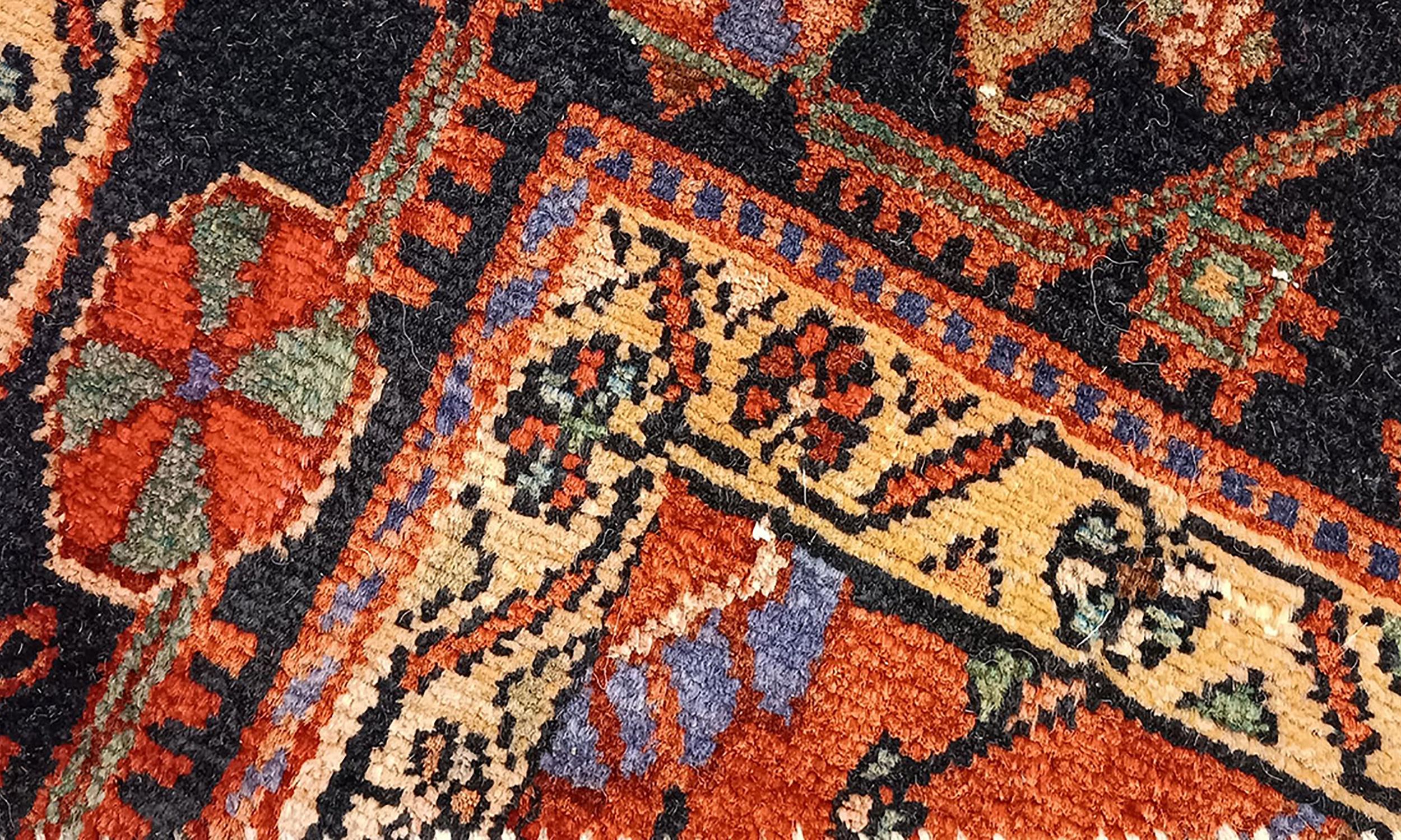 Vegetable Dyed Handmade Rug Doormat Oriental Rug Semi Circular Interior Carpet Mat Entrance Way For Sale
