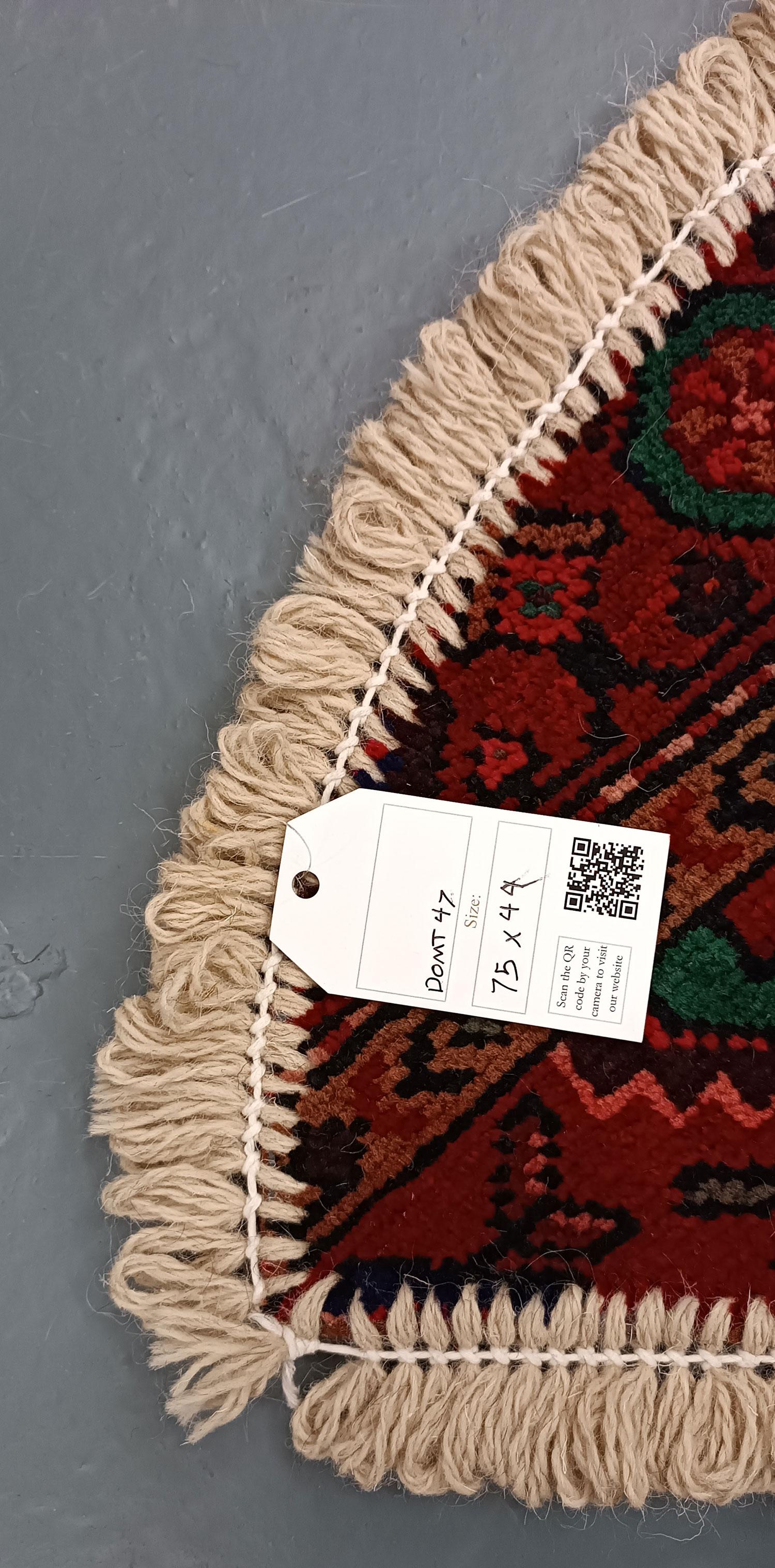 Wool Handmade Rug Doormat Oriental Rug Semi Circular Interior Carpet Mat Entrance Way For Sale