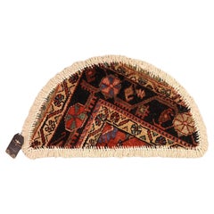 Handmade Rug Doormat Oriental Rug Semi Circular Interior Carpet Mat Entrance Way