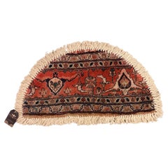 Handmade Rug Doormat Oriental Rug Semi Circular Interior Carpet Mat Entrance Way