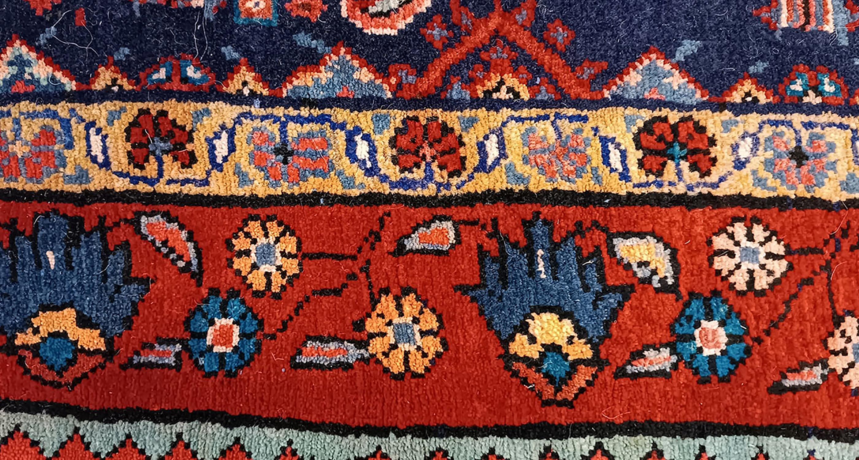 Art Deco Handmade Rug Doormat Red Oriental Rug Half Circular Interior Carpet Mat Entrance For Sale