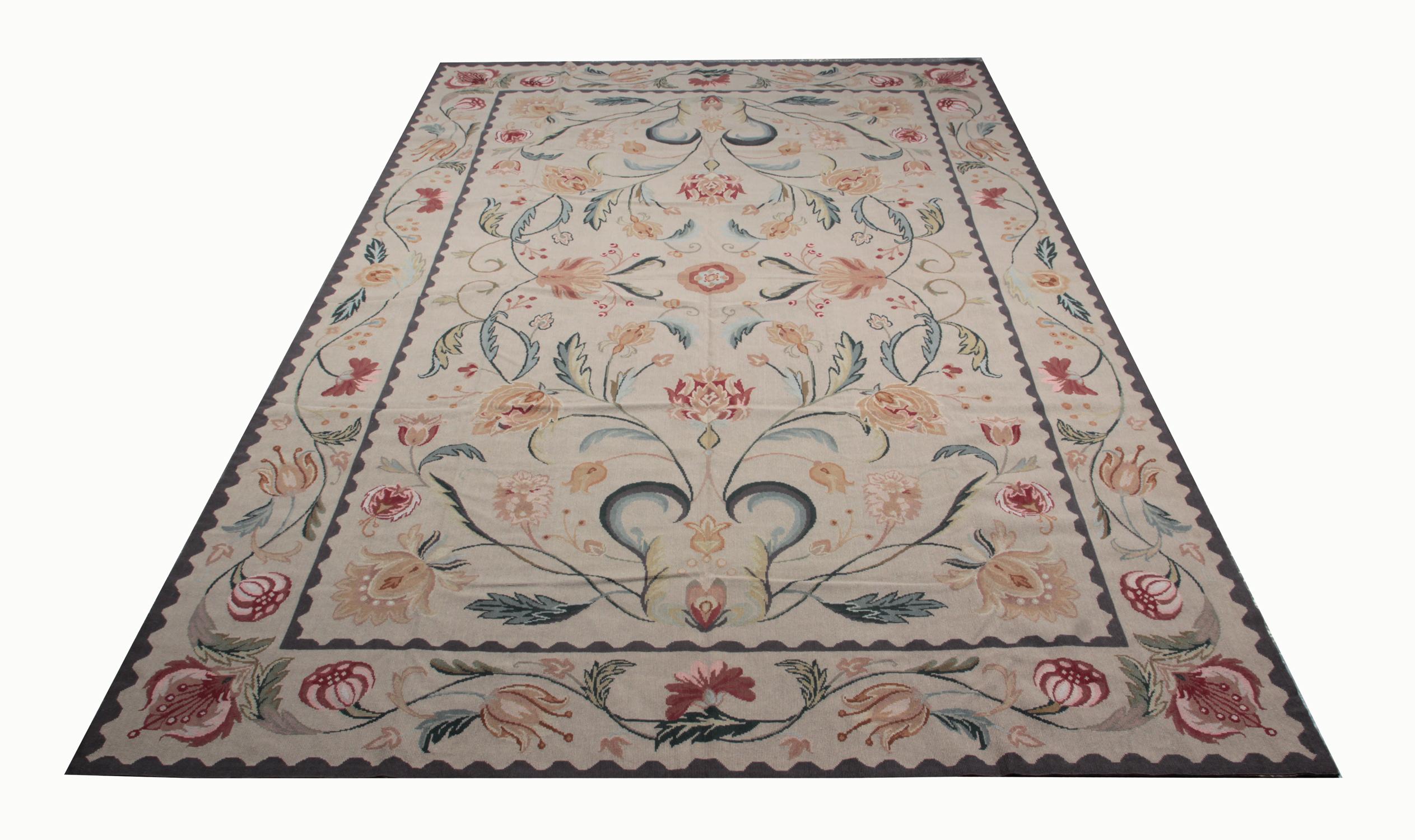 This Coffee brown rug is the very good item as living room rugs and getting most of the attention in rug store by clients because of the color and design. These handmade elegant Chinese Aubusson floor rugs has The soft shade of colors. these luxury