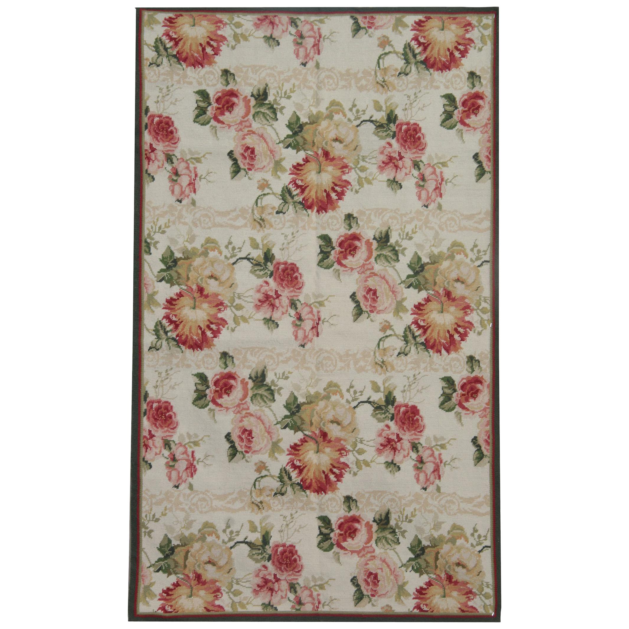 Handmade Rug, Floral Patterned Rug, Aubusson Style Rugs, Needlepoint