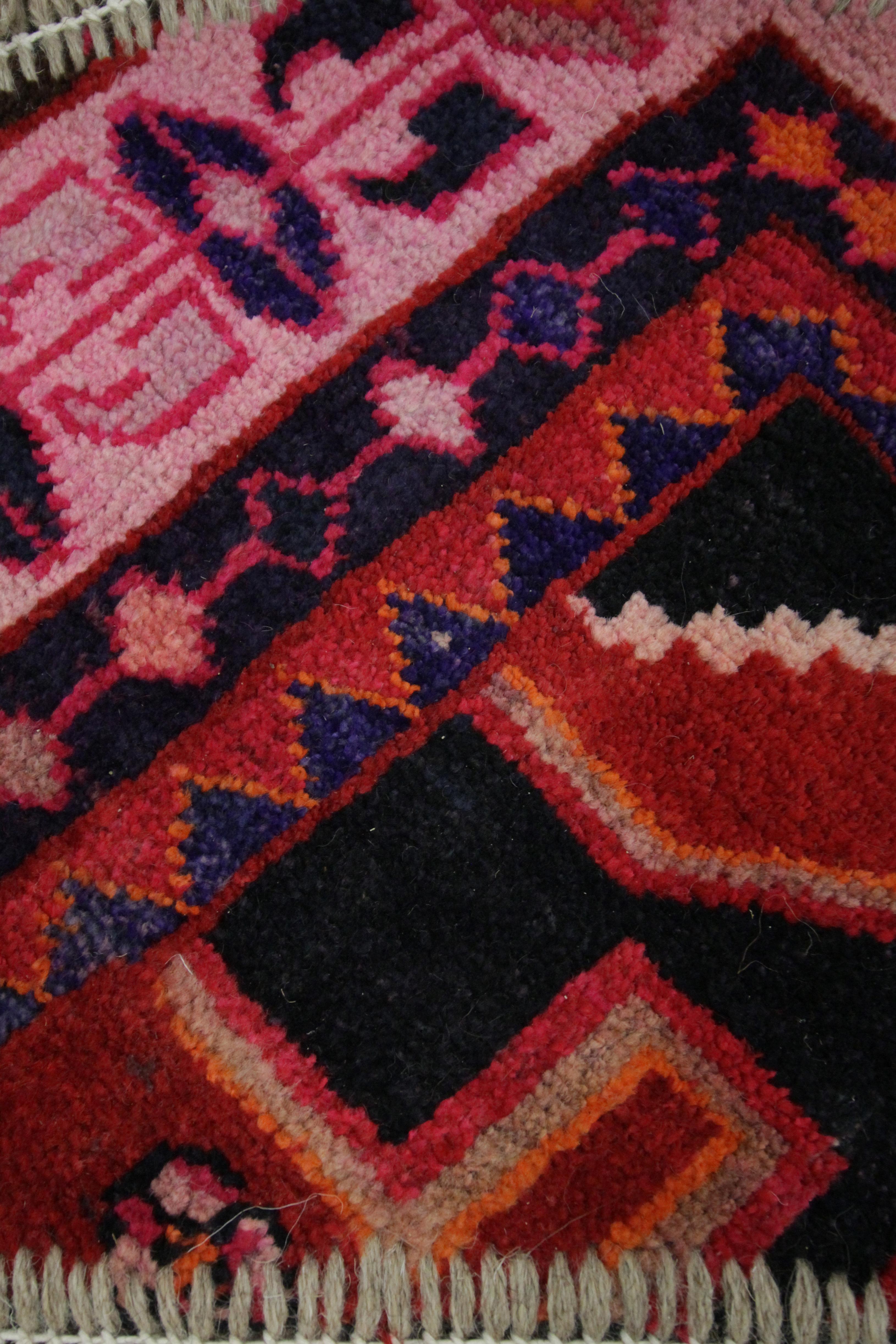 Turkish Handmade Rug Semicircle Entrance Mat, Vintage Oriental Rug Door Way Carpet Mat