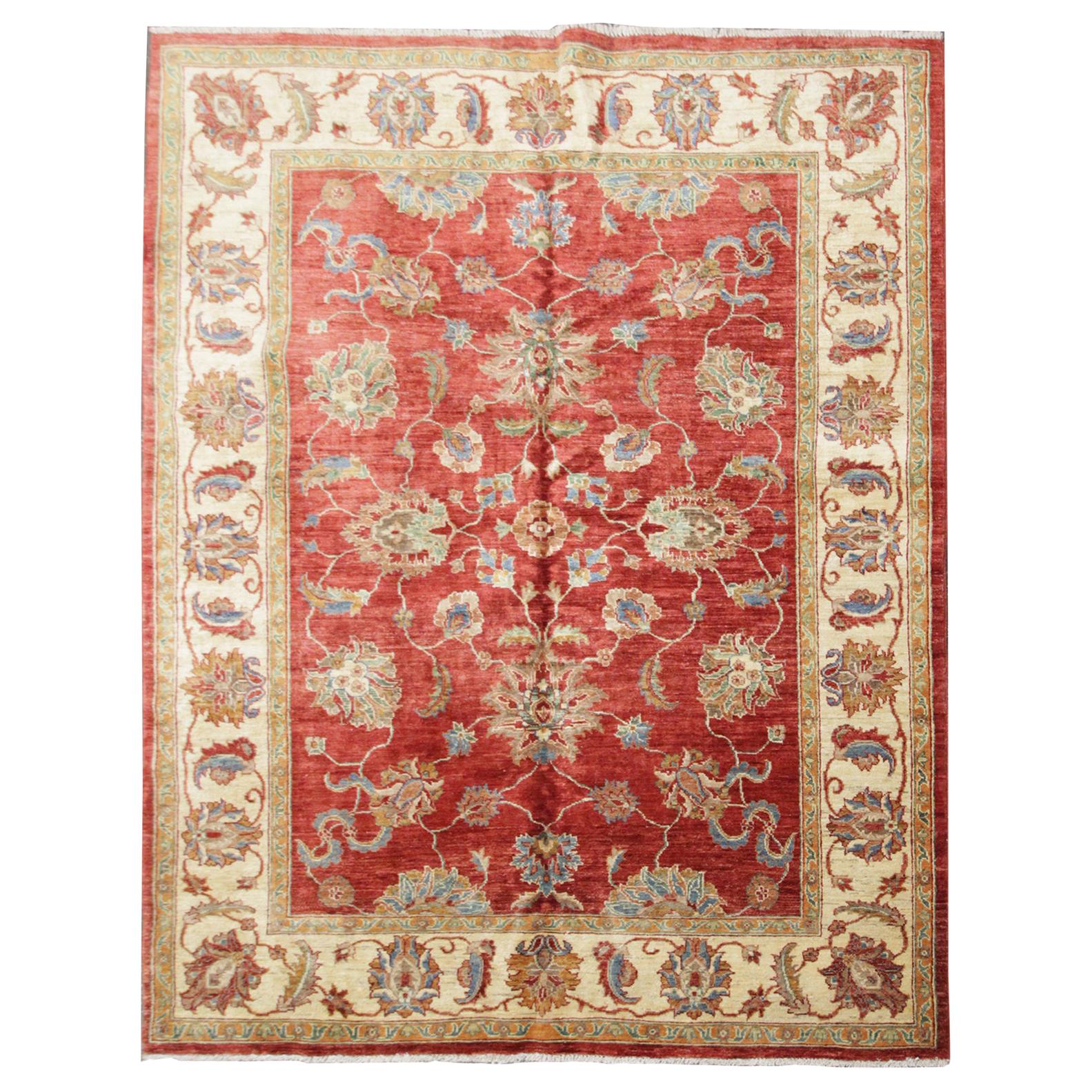 Handmade Rug Traditional Floral Ziegler Style Carpet Living Room Rugs for Sale