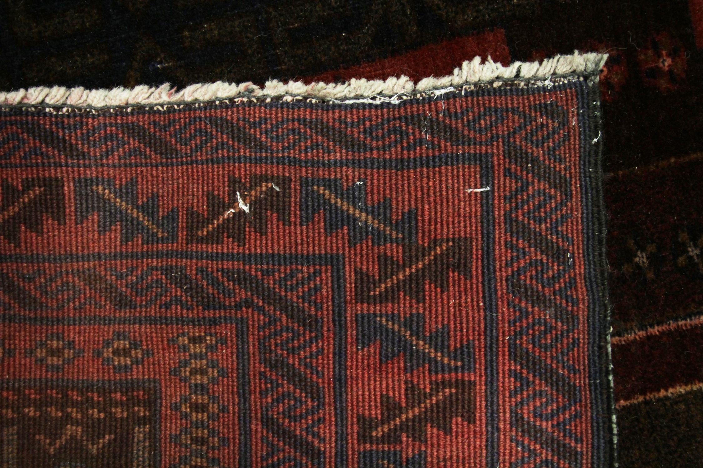 Cotton Handmade Rug Vintage Afghan Rug, Traditional Oriental Area Carpet