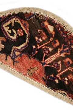 Handmade Rug Wool Entrance Mat, Traditional Refurbished Carpet Door Mat for Sale