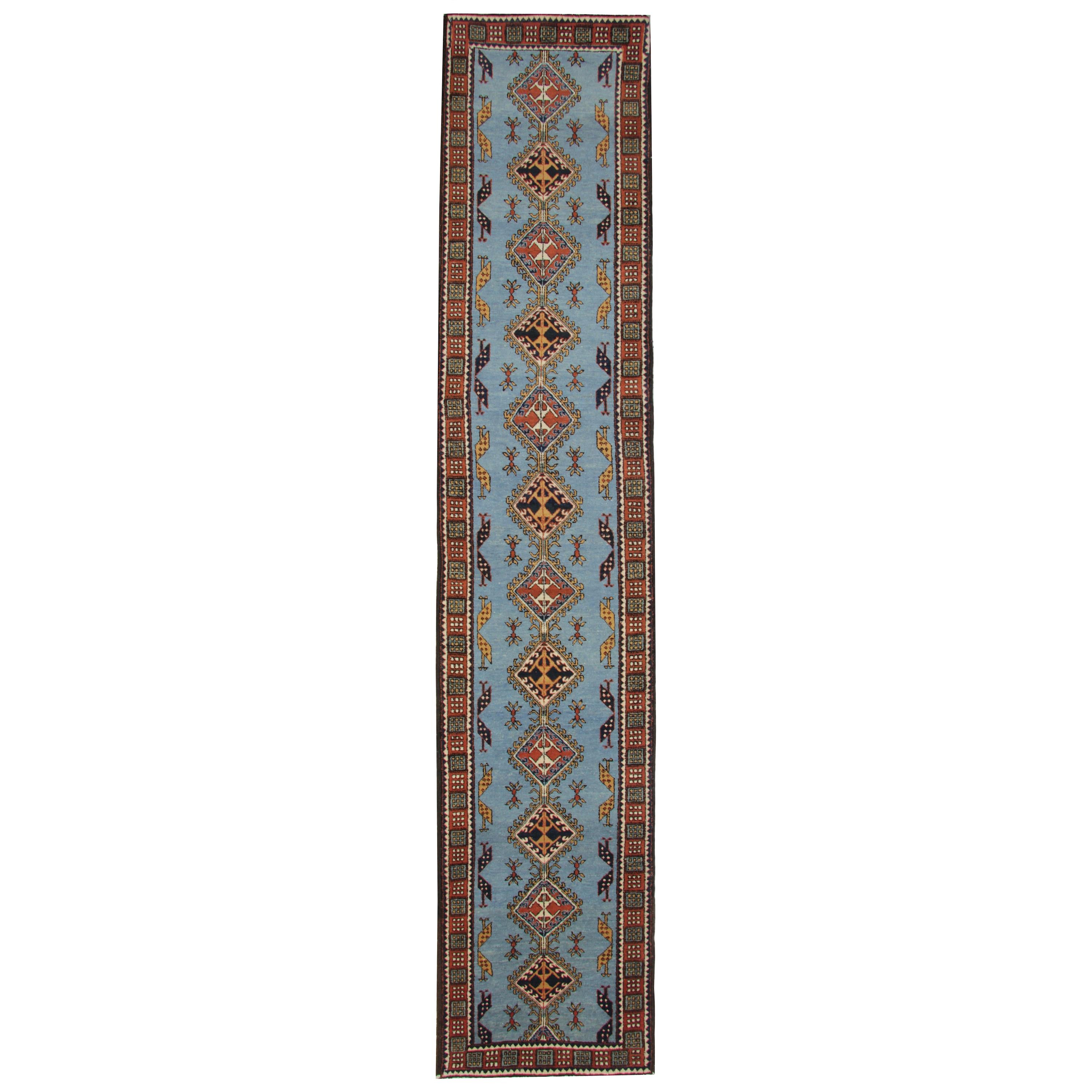 Handmade Rugs Blue Runners and Rugs Oriental Carpets Area Rug For Sale