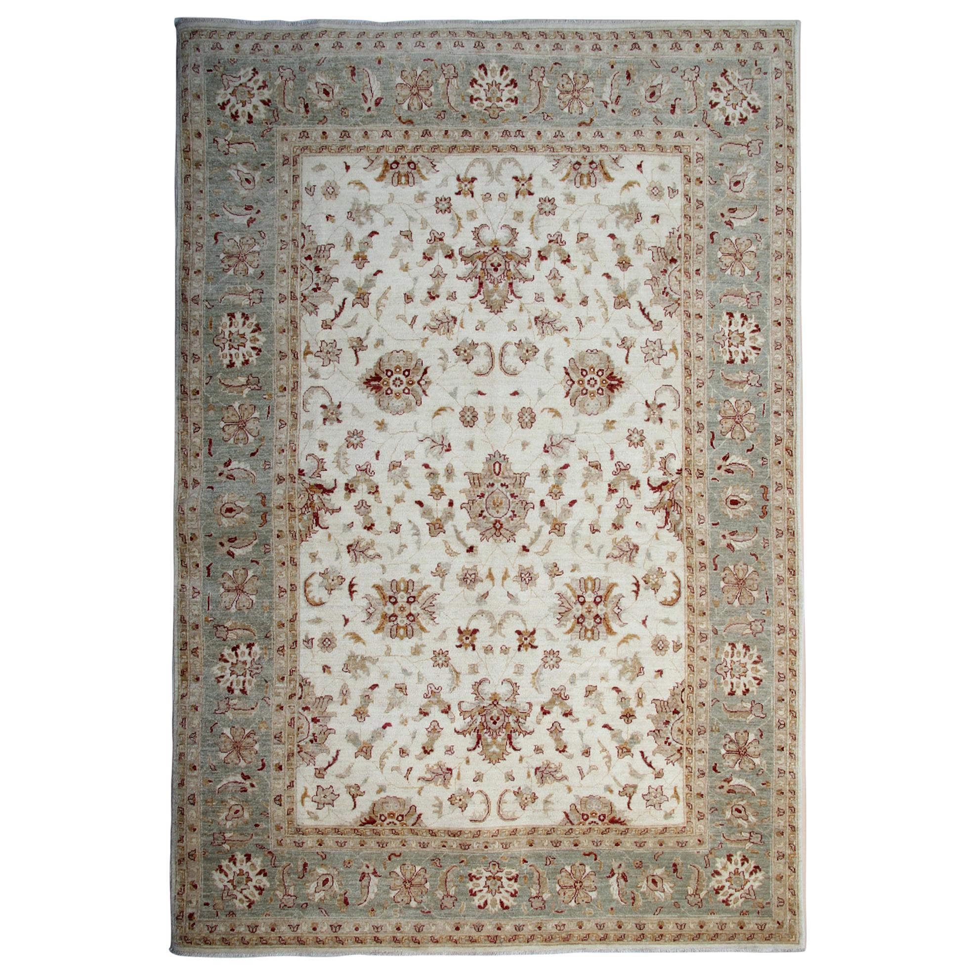 Handmade Rugs, Living Room Rugs, Hand Made Carpet Beige Oriental Rug For Sale