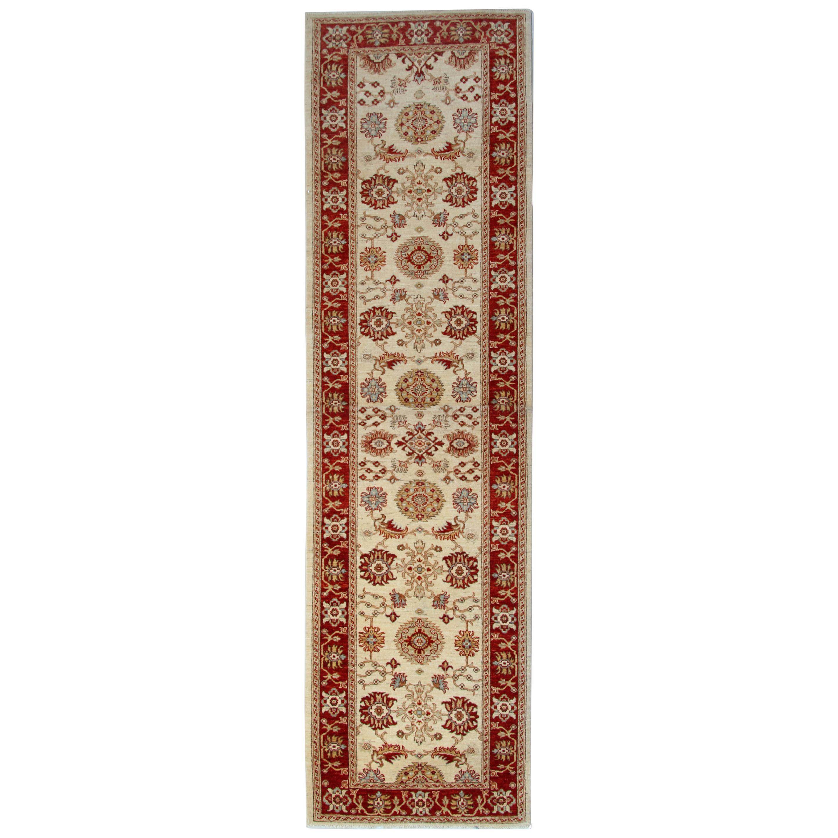 Runners Oriental Rugs, Handmade Carpet Area Rugs, Floral Stair Runner for Sale For Sale at 1stdibs