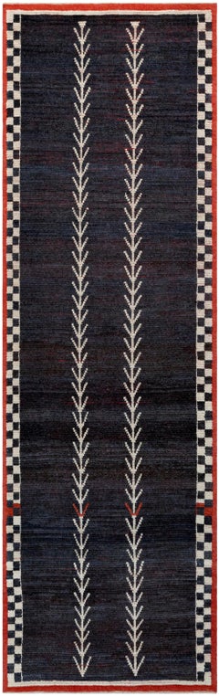 Handmade Runner featuring bold geometric patterns and organic symmetry